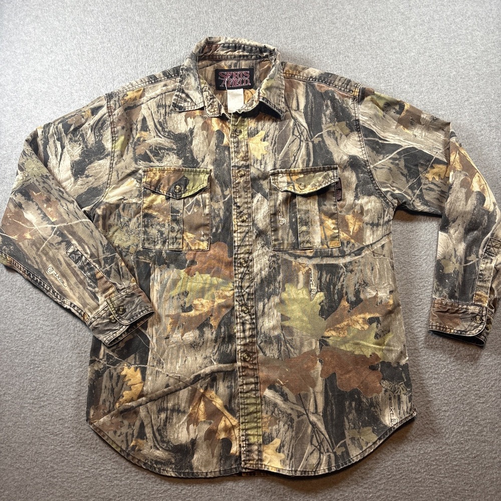 Sports Afield Next G-1 Camo Hunting Long Sleeve Button Up Men's Sz Large